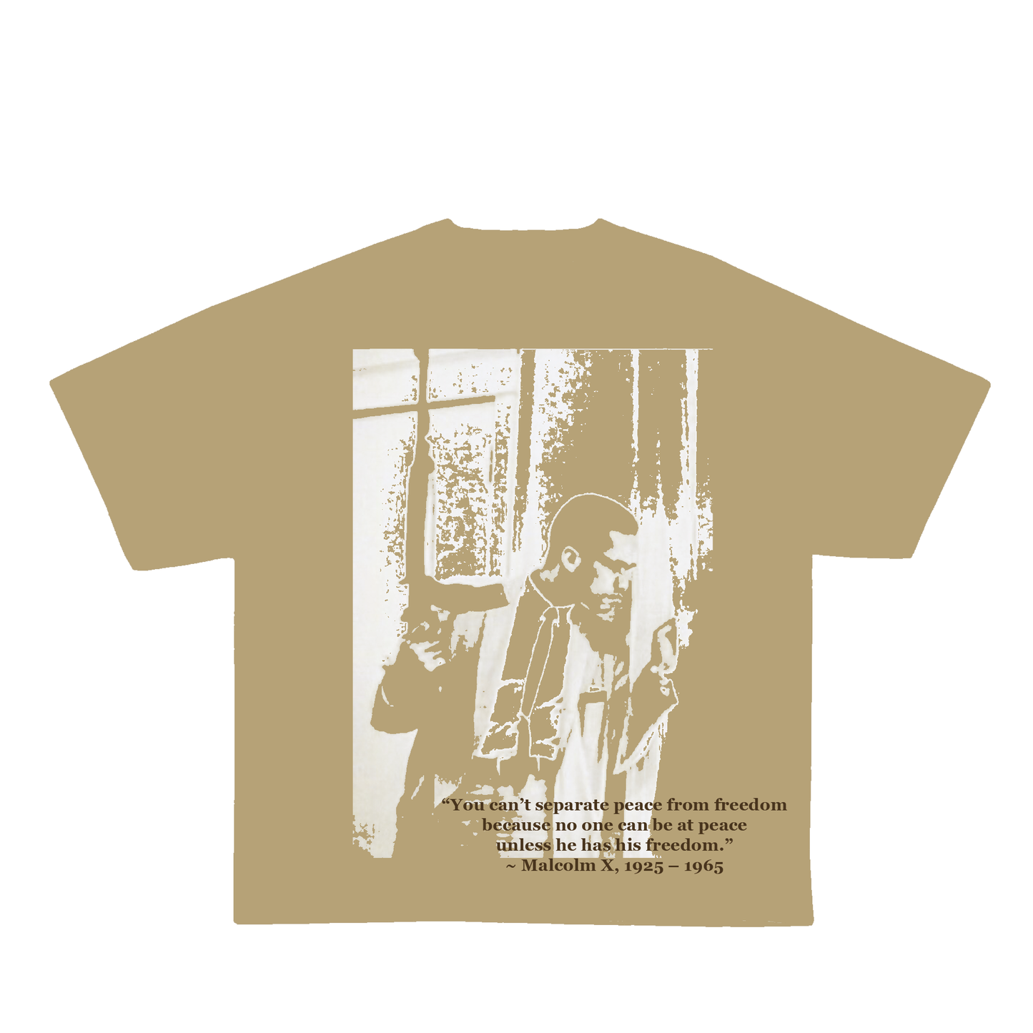 Khaki KNOTS "Malcolm X BLM" Tee